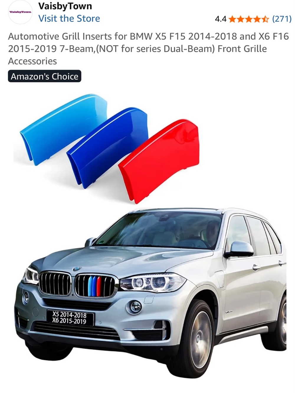 BMW Grille Accent Inserts in Light Blue, Royal Blue, Red